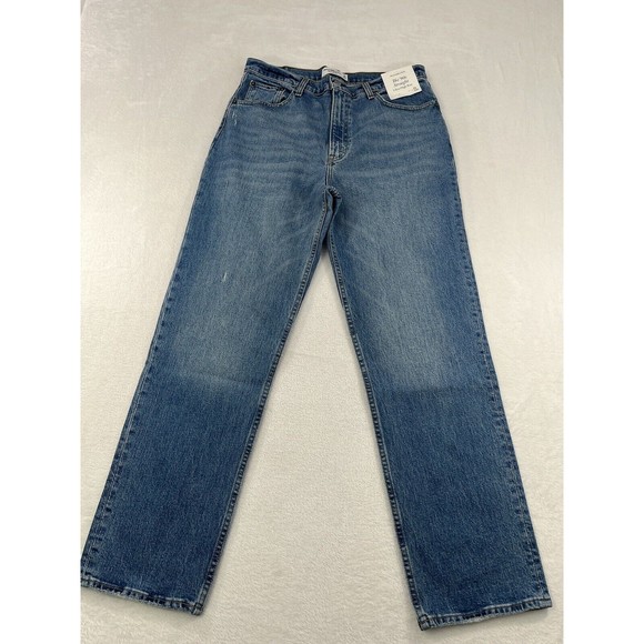 COPY - NWT Abercrombie & Fitch The 90s Straight Ultra High Rise 31, 12 R Distre… - Picture 13 of 13
